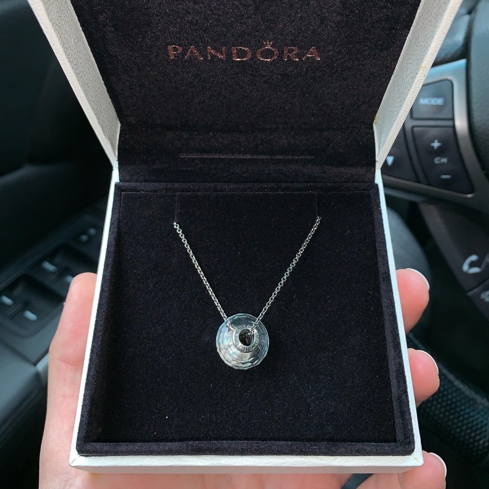 18” Pandora Necklace With Colorful Murano Charm